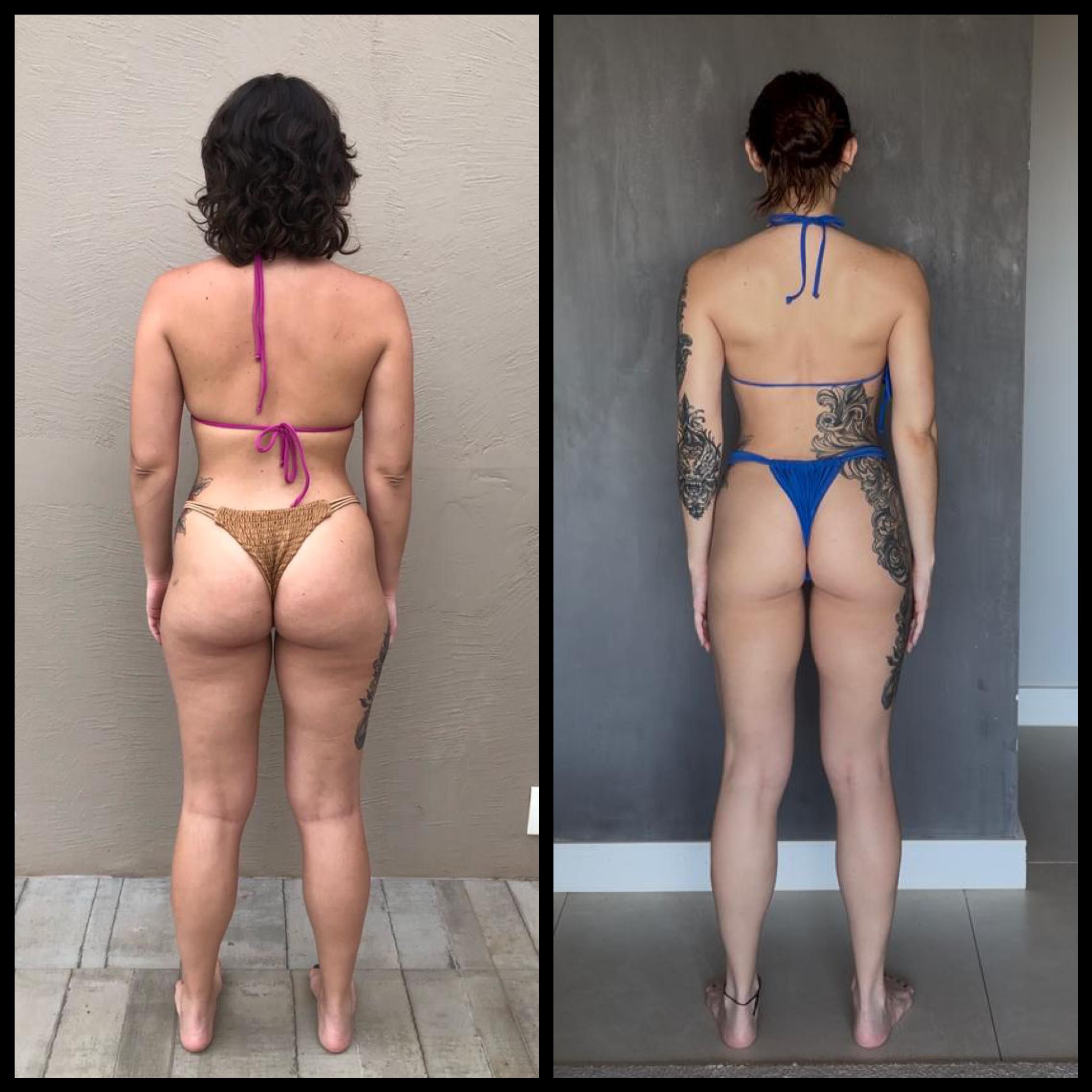 Resultado de aluna — antes e depois