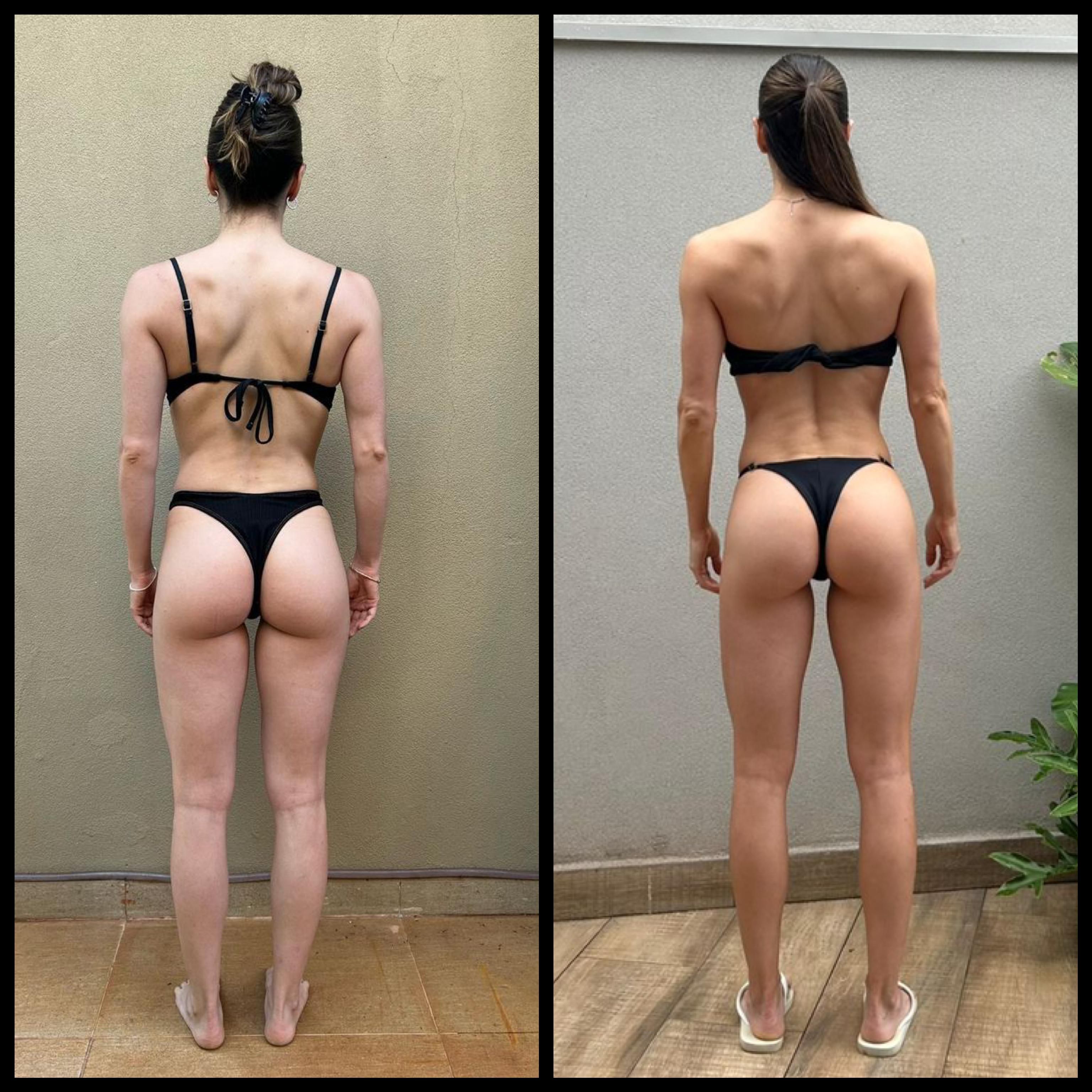 Resultado de aluna — antes e depois